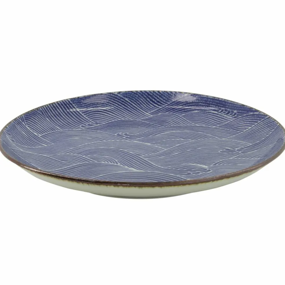 Seigaiha Blue tallrik 25 cm