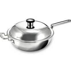 316 Series wok med lock 22 cm, rostfritt stål