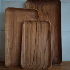 Serveringsbricka medium 25 x 17 cm, teak