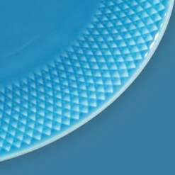 Serveringsfat, oval, blå