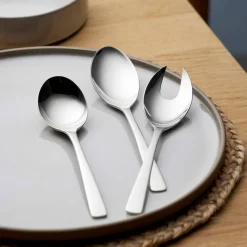 Serveringssked, blankt stål