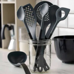 Serveringssked 29 cm, svart
