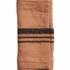 Servett LITTLEWOOD i linné, stripe, Dry Terracotta, 4-pack