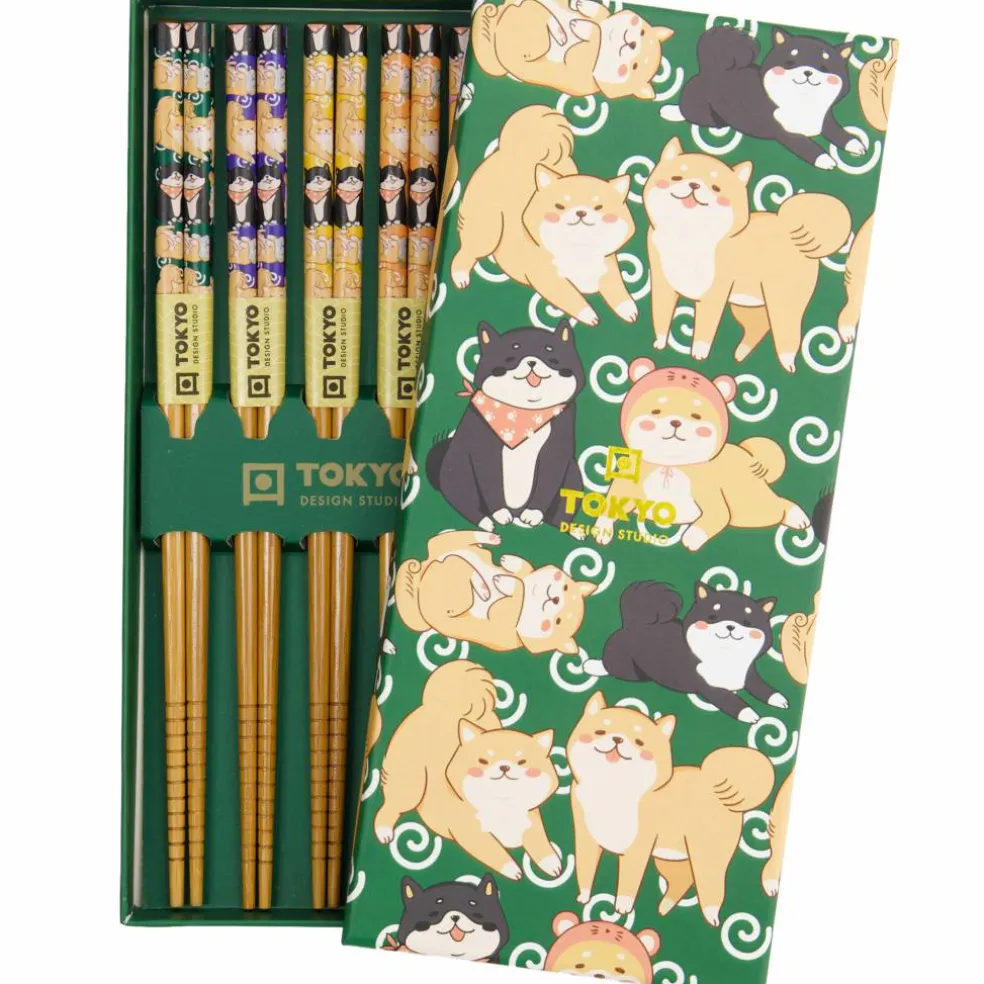 Set lucky cat ätpinnar, 5-pack