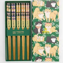 Set lucky cat ätpinnar, 5-pack