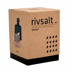 Set med rivjärn, bergsaltsten & bordsställ i valnötsträ