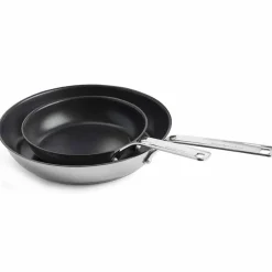 Set med stekpannor 20 cm + 28 cm, rostfritt stål
