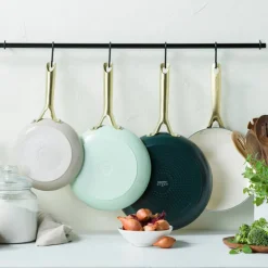 Shades stekpanneset 3 delar, taupe/pastel green/moroccan green