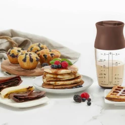 Shaker pannkaksblandare, brun