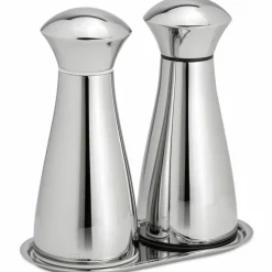 Signature salt- och pepparkvarn med bricka 17 cm, rostfritt stål
