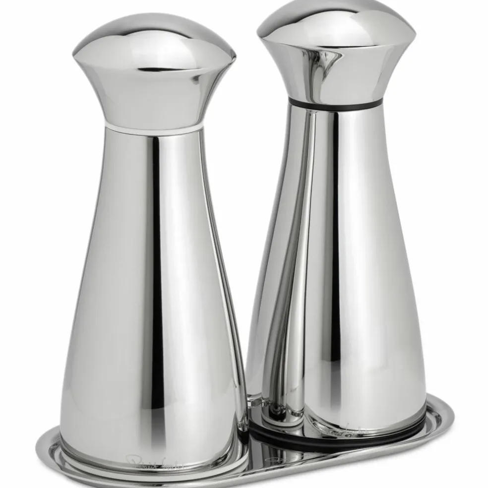 Signature salt- och pepparkvarn med bricka 17 cm, rostfritt stål