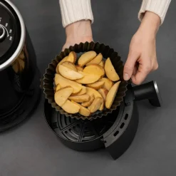 Silikonform till airfryer 18,5x14,5 cm, svart