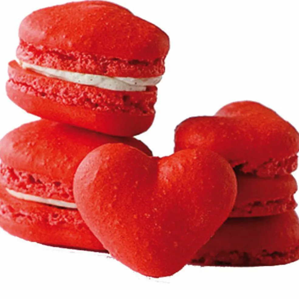 Silikonmatta Hjärtan Macarons