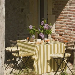 Simona bordsduk 330x145 cm, grön/gul