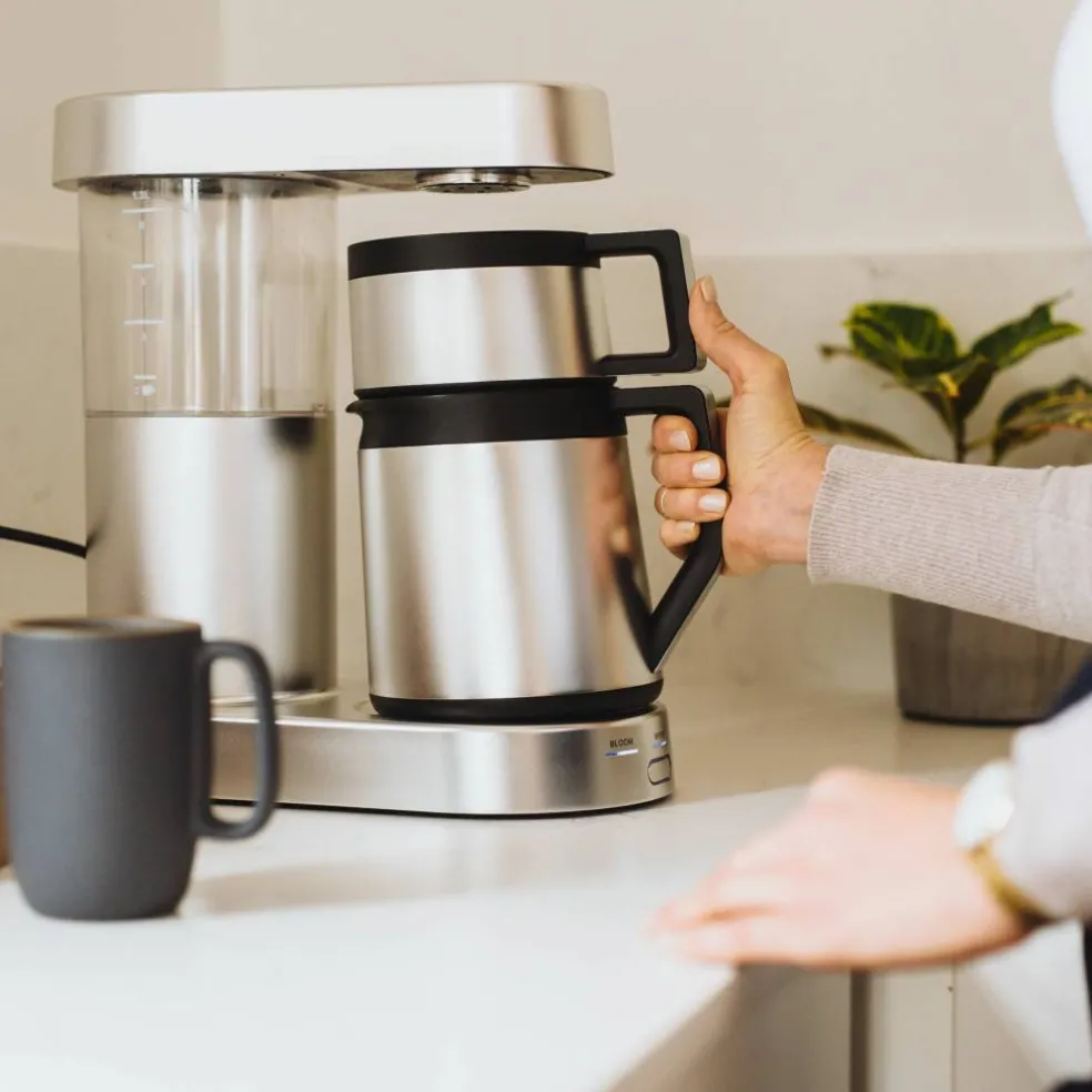 Six kaffebryggare 1,25 liter, rostfritt matt stål