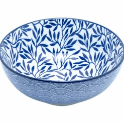 Skål 14 cm 4-pack, blå/vit