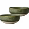 Skål 11 cm 2-pack, grön/natur