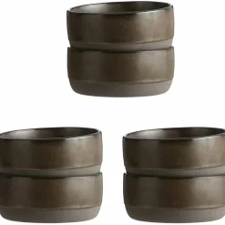 Skål 13,5 cm, 6 st, forest brown