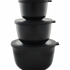 Skålset med Lock 3 st Hög Cirqula NordicWhite