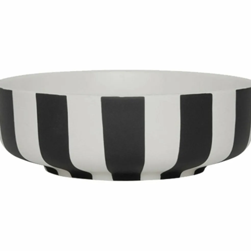 Skål small 13 cm, vit/svart