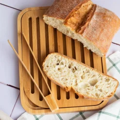 Skärbräda med tång, bambu