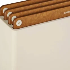 Skärbrädehållare med 4 skärbrädor, sand