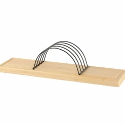Skärbrädeställ, bambu/stål