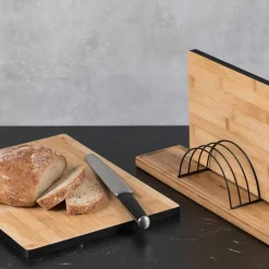 Skärbrädeställ, bambu/stål