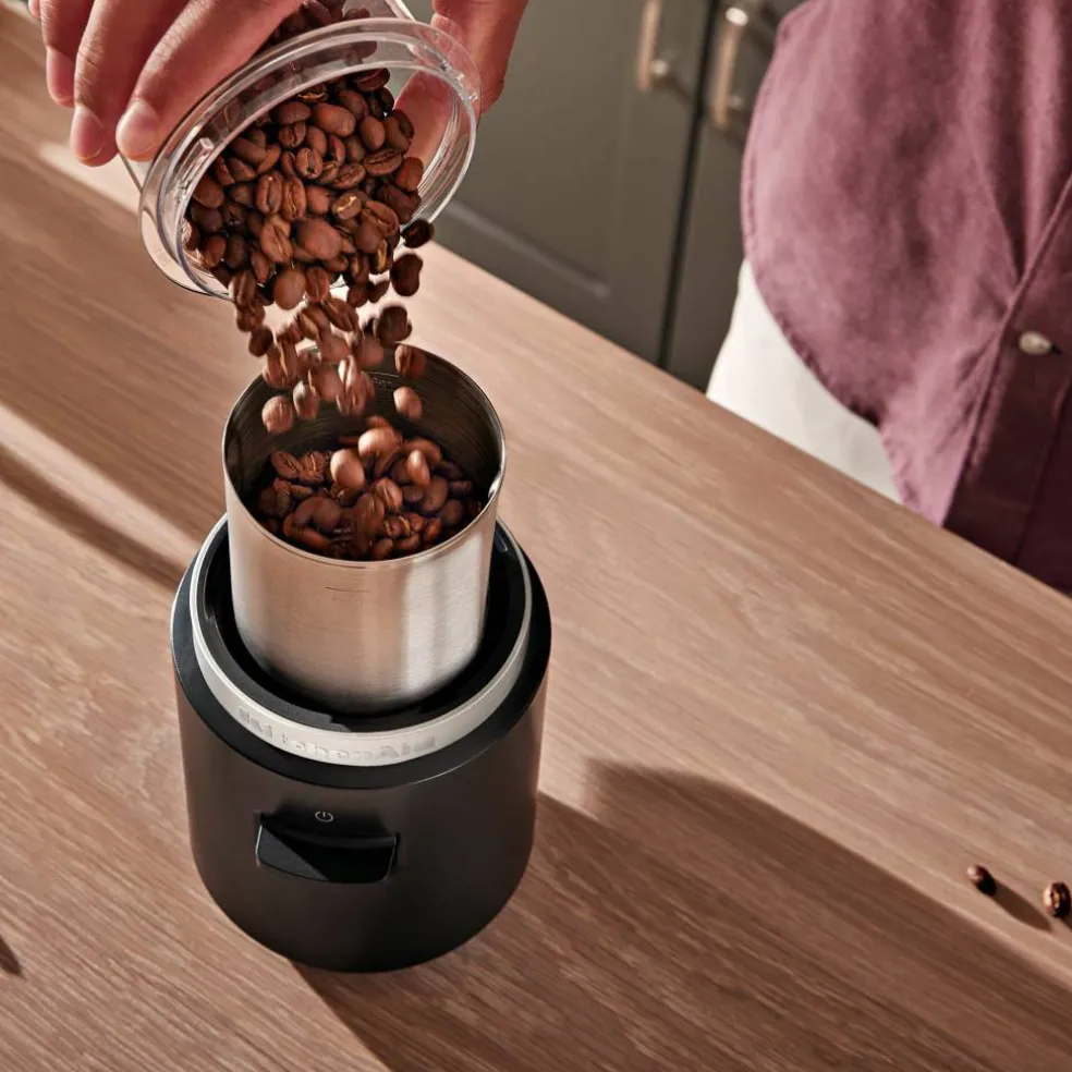 Sladdlös kaffekvarn 12V med batteri