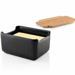 Smörask med lock, Svart