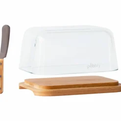 Smörfat och smörkniv, bambu