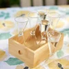 Snapsglas i bambubox