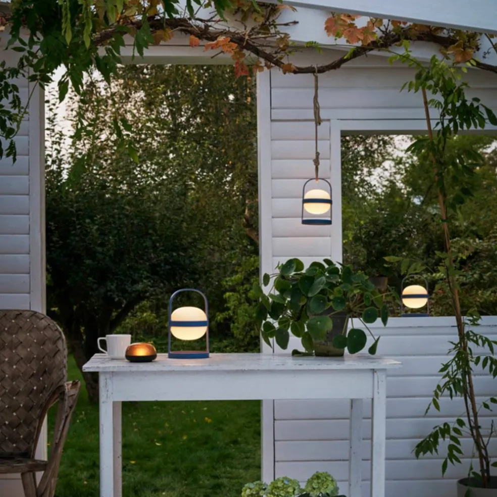Solar Circular lampa 25 cm, sky blue
