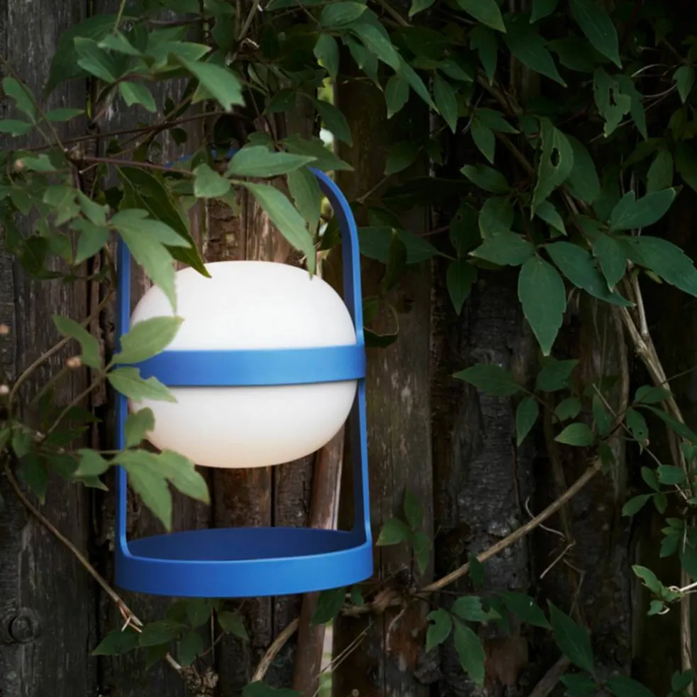 Solar Circular lampa 25 cm, sky blue