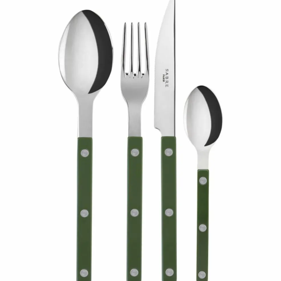 Solid bestickset 4 delar, green