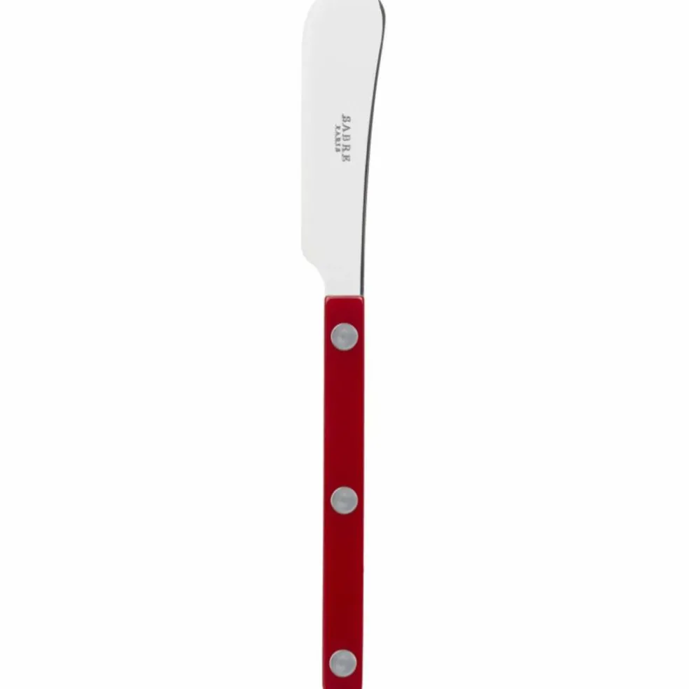 Solid smörkniv 14 cm, burgundy
