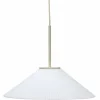 Solid taklampa 44 cm, sand/vit