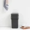 Sort & Go avfallshink 16 liter, mörkgrå
