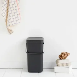 Sort & Go avfallshink 6 liter, mörkgrå
