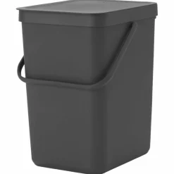Sort & Go avfallshink 6 liter, mörkgrå