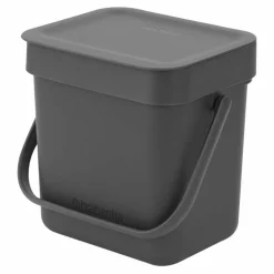 Sort & Go avfallshink 6 liter, mörkgrå