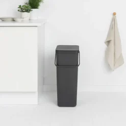 Sort & Go avfallshink 6 liter, mörkgrå