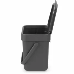 Sort & Go avfallshink 6 liter, mörkgrå