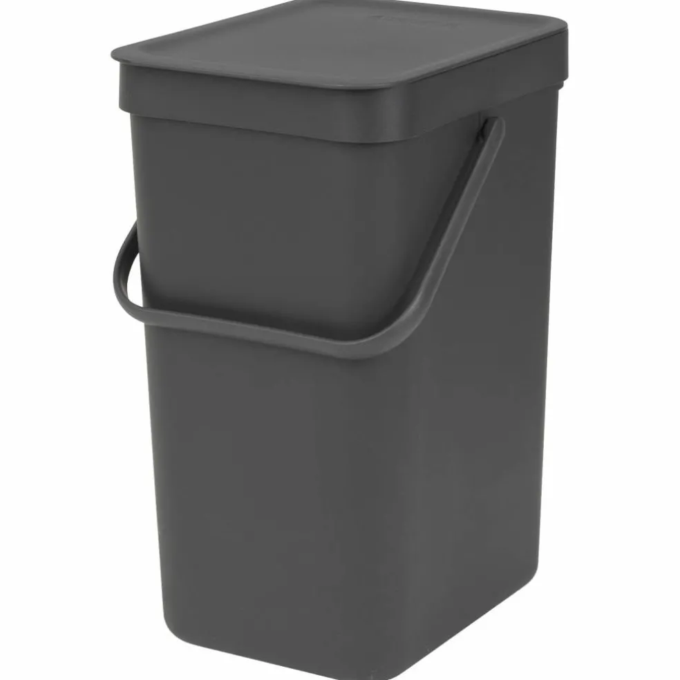 Sort & Go avfallshink 40 liter, mörkgrå