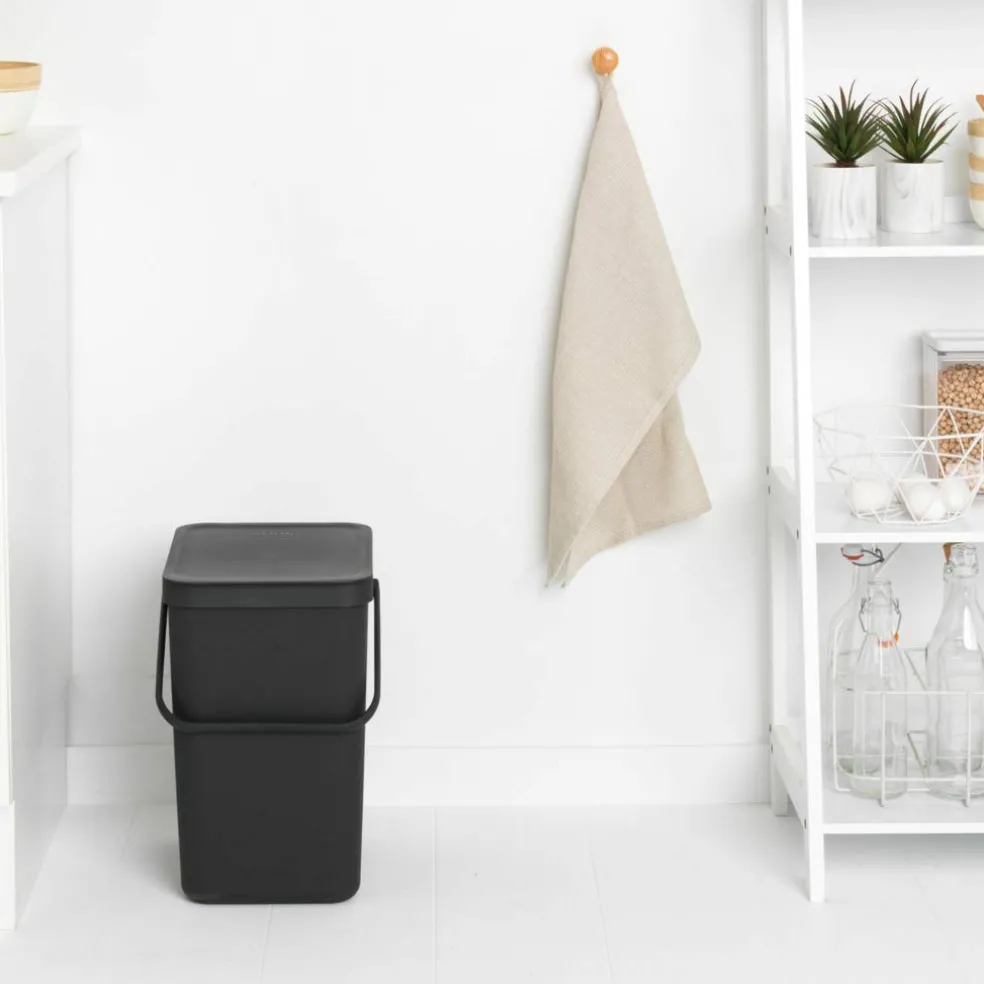 Sort & Go avfallshink 25 liter, mörkgrå