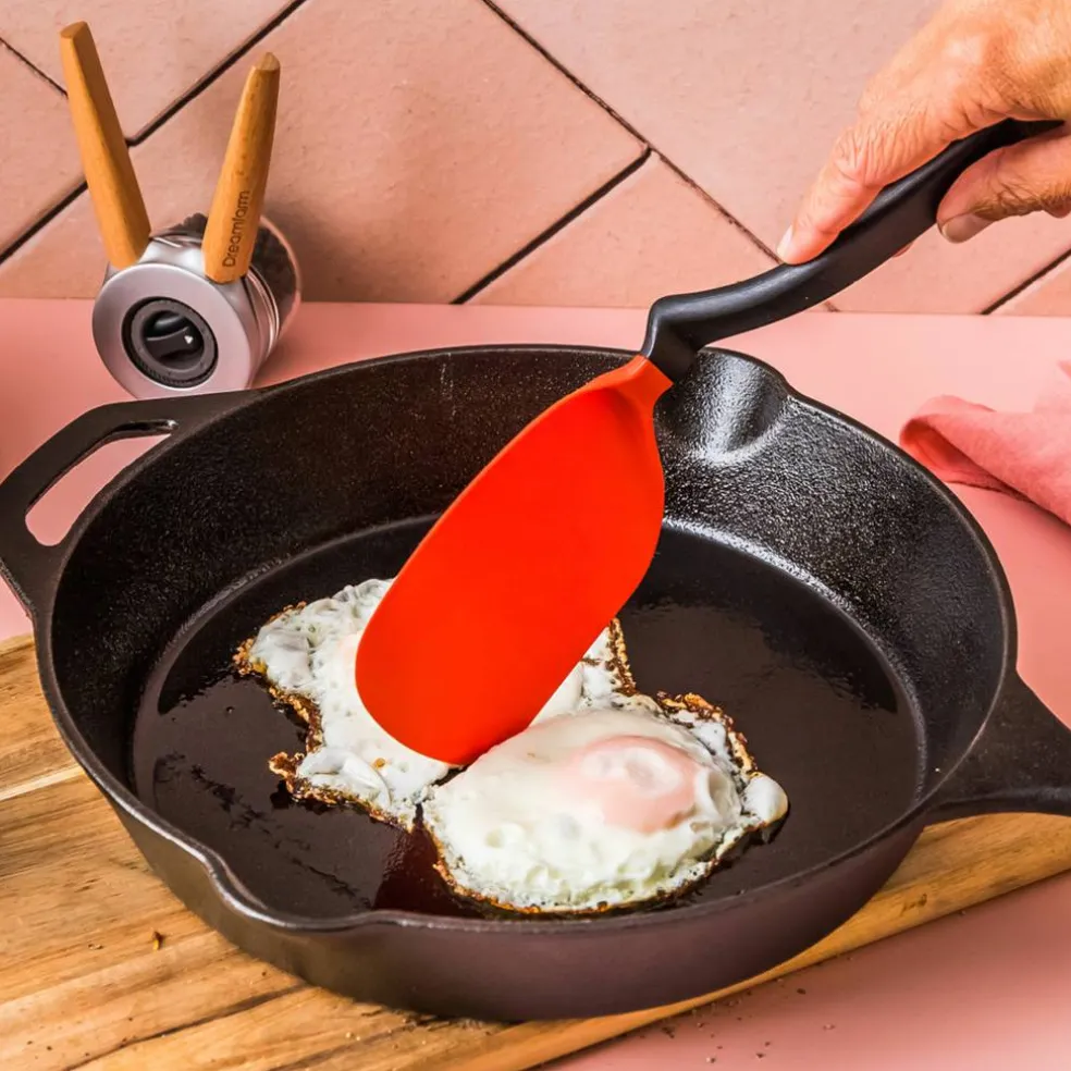 Spatel/stekspade, svart/röd