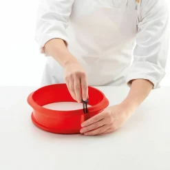 Springform med fat 23 cm, röd
