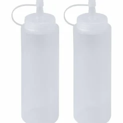 Squeezeflaska 490 ml med lock, 2-pack