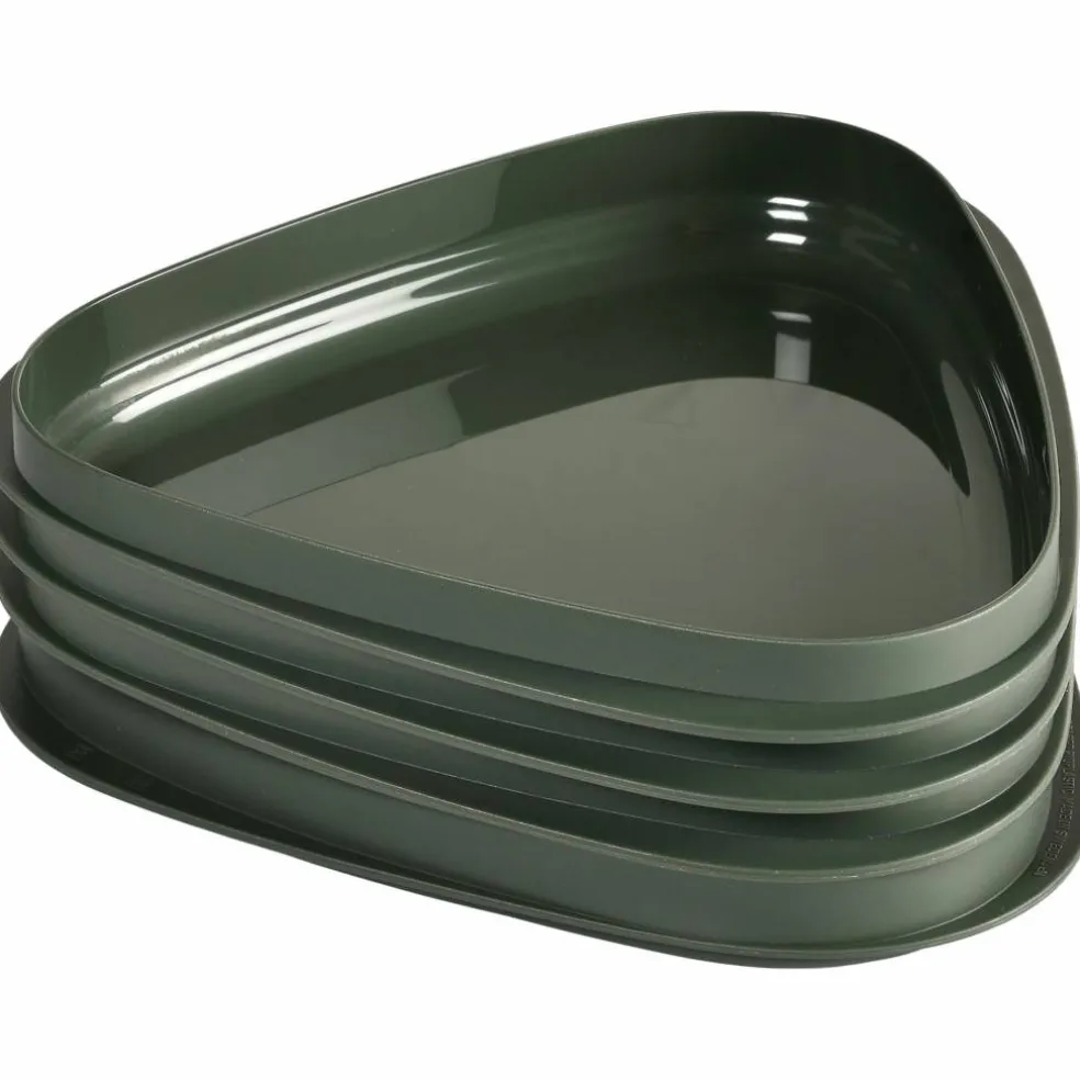 StackPlate tallrik 4-pack, sage green