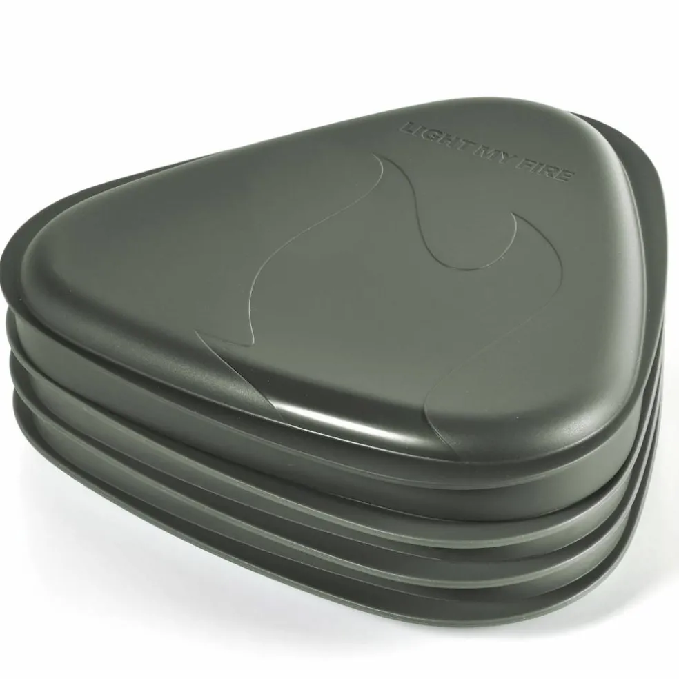 StackPlate tallrik 4-pack, sage green